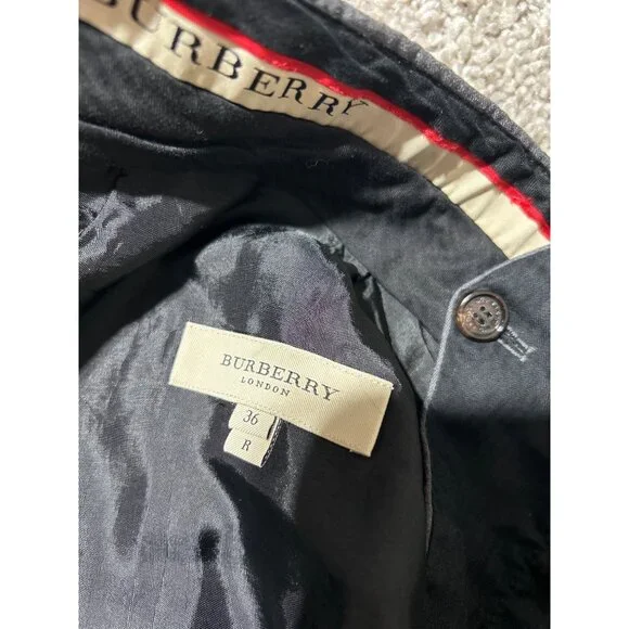 Burberry Men's Size 36R Gray Wool Dress Pants Slim Fit Made In Italy